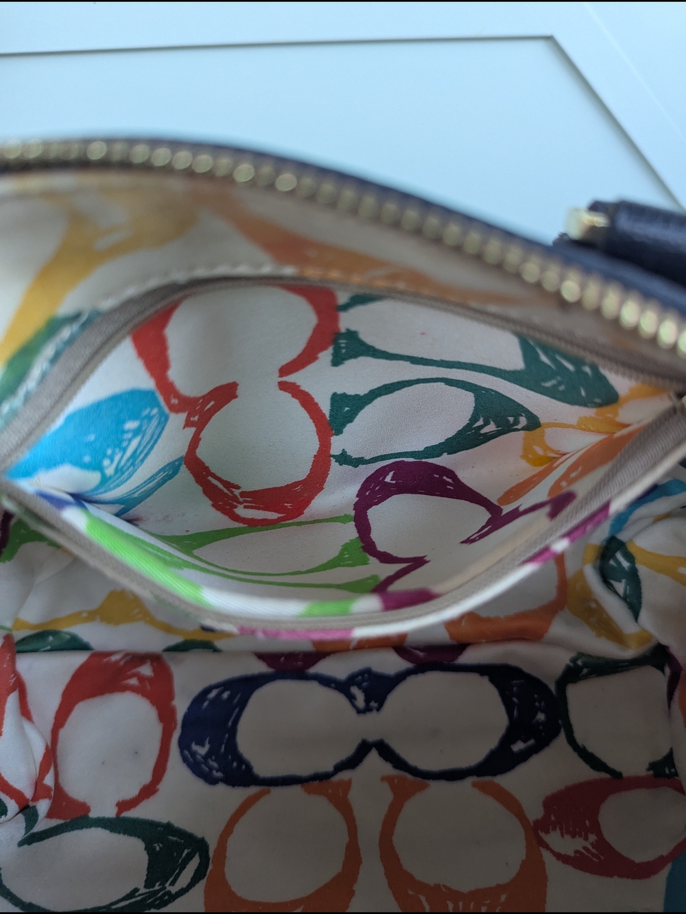 Coach Mini Bennett Satchel featuring a red, pink, andblack Riley Plaid print - Picture 10 of 13